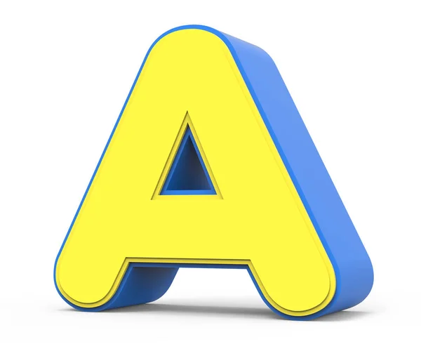 Cute yellow letter A — Stock Photo, Image