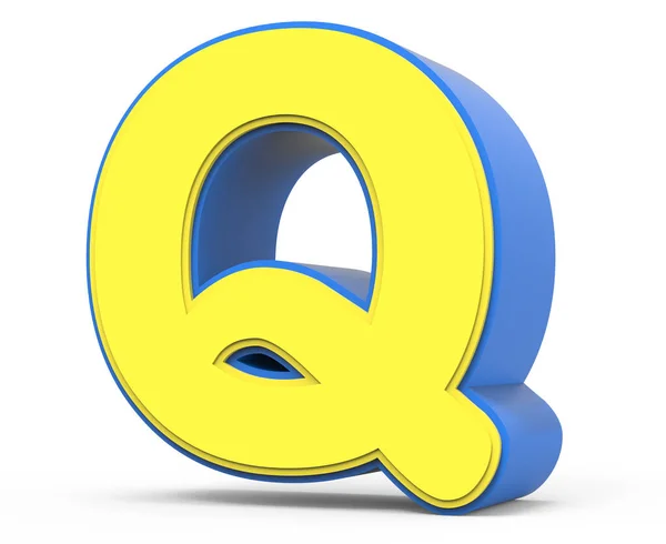 Cute yellow letter Q — Stock Photo, Image