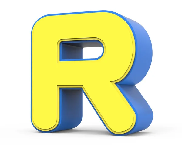 Schattige gele letter R — Stockfoto