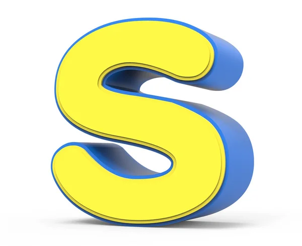 Cute yellow letter S — Stock Photo, Image