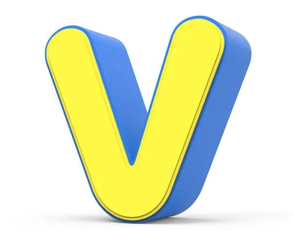 Cute yellow letter V — Stock Photo, Image