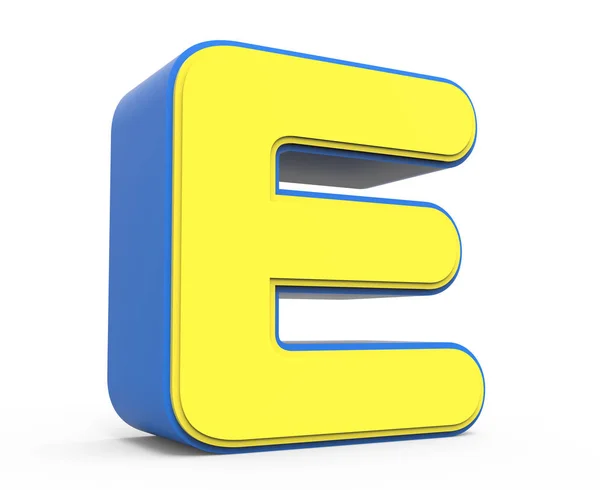 Schattige gele letter E — Stockfoto