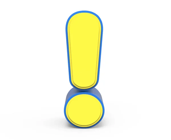 Cute yellow exclamation — Stock Photo, Image