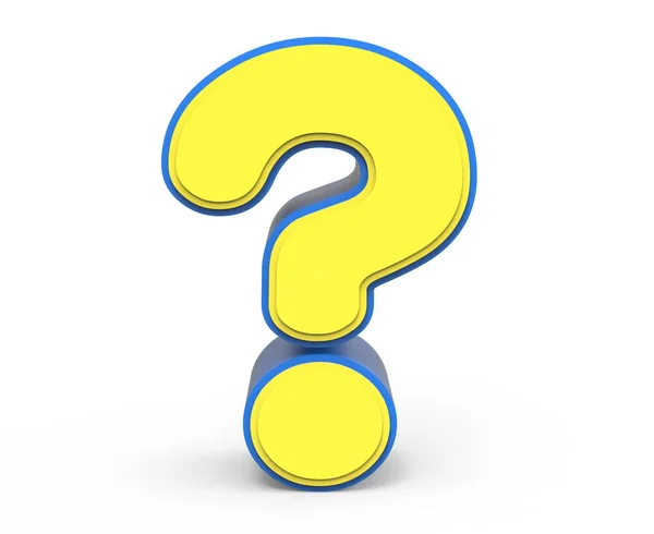 Cute yellow question mark — Stock Photo, Image