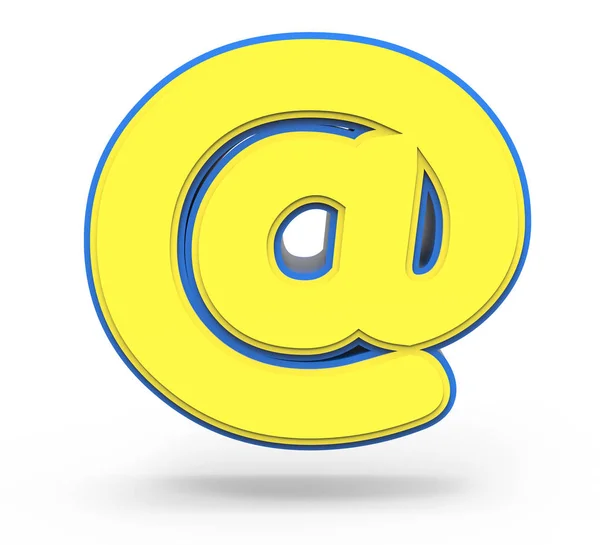 Roztomilá Žlutá značka Email — Stock fotografie