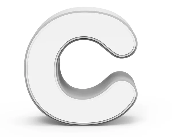 Białe litery C — Zdjęcie stockowe