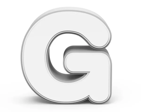 Белая буква G — стоковое фото