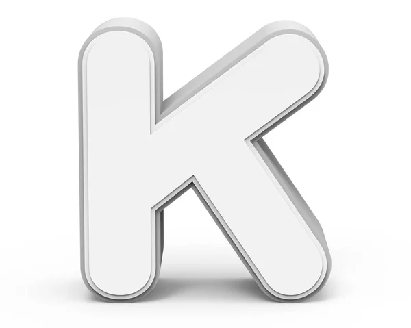 Witte letter K — Stockfoto