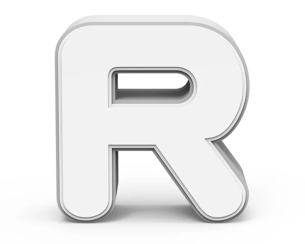 白色字母 R — 图库照片