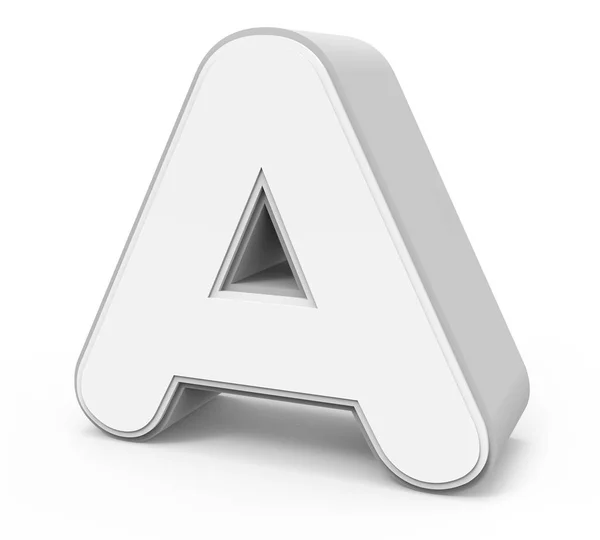 Białe litery A — Zdjęcie stockowe