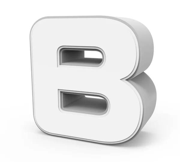B betű fehér — Stock Fotó