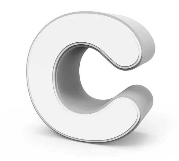 Белая буква C — стоковое фото