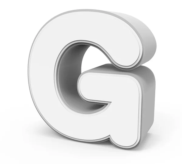 Witte letter G — Stockfoto