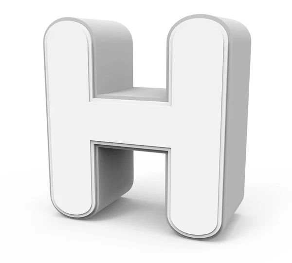 Fehér levél H — Stock Fotó