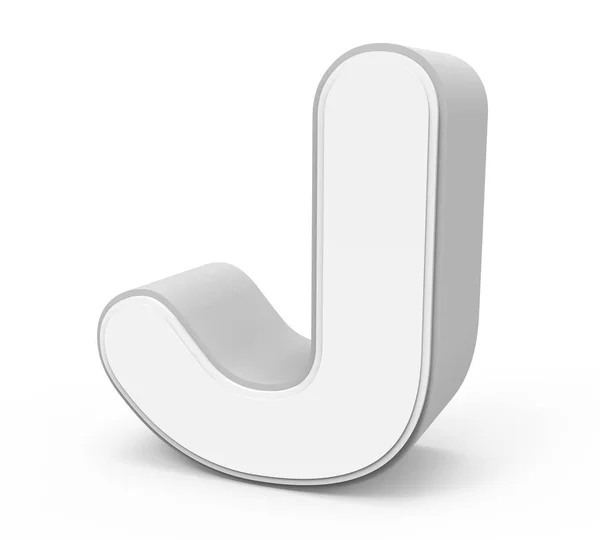 Белая буква J — стоковое фото