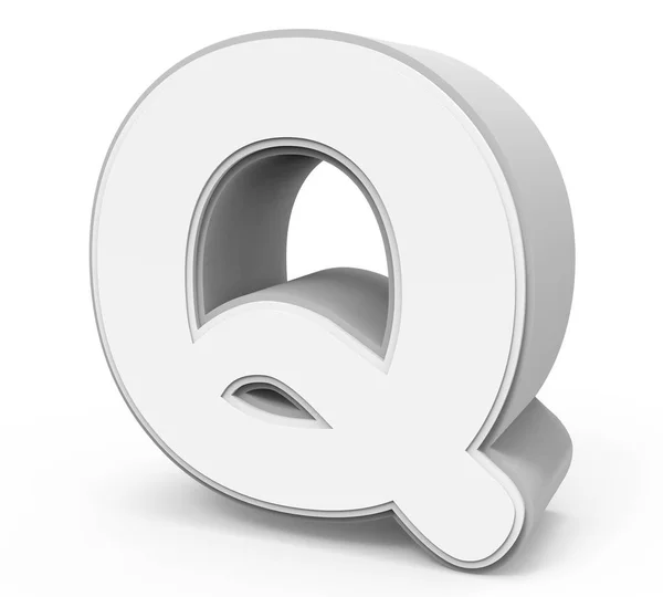 Vita bokstaven Q — Stockfoto