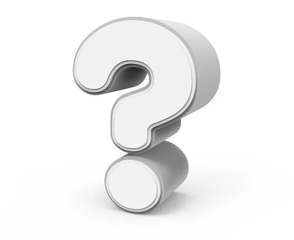 White question mark — Stock Photo, Image