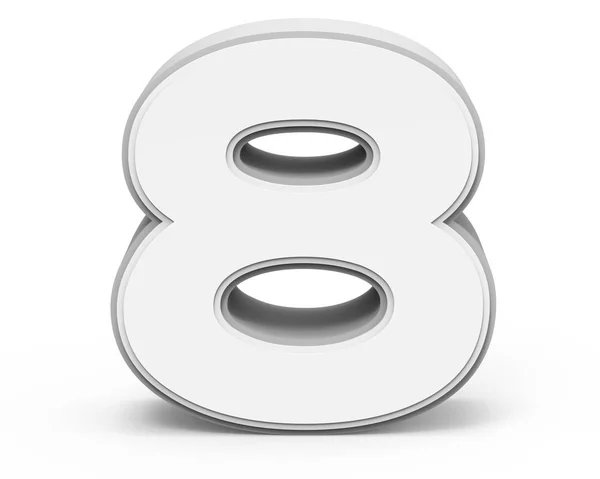 Numero bianco 8 — Foto Stock