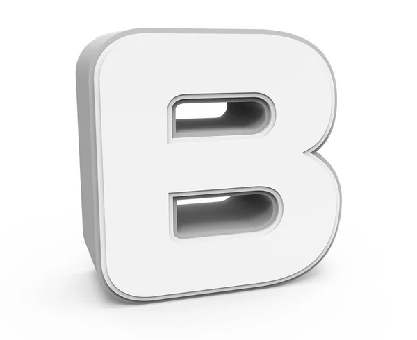 B betű fehér — Stock Fotó