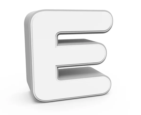 Witte letter E — Stockfoto