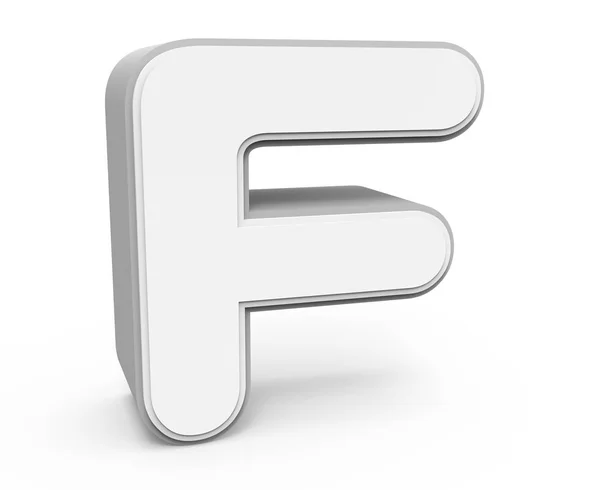 Witte letter F — Stockfoto