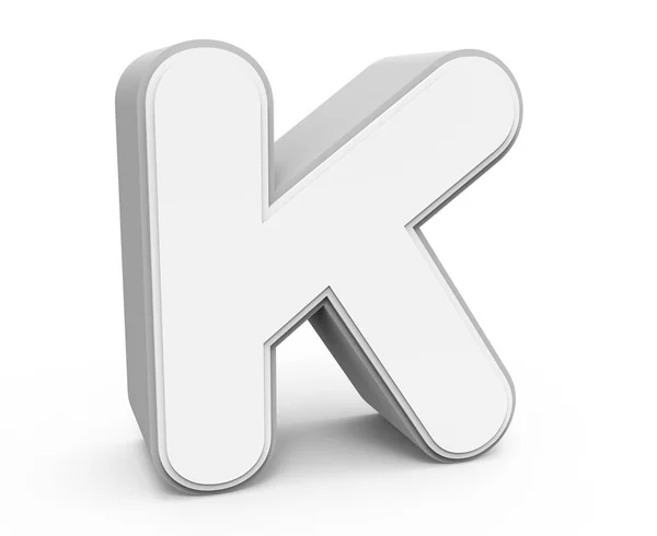 Białe litery K — Zdjęcie stockowe