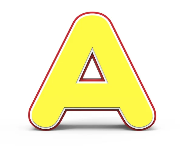 Желтая буква A — стоковое фото