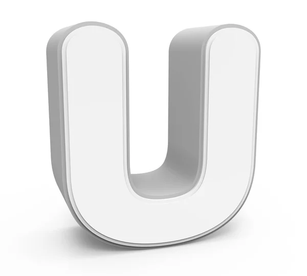 Białe litery U — Zdjęcie stockowe