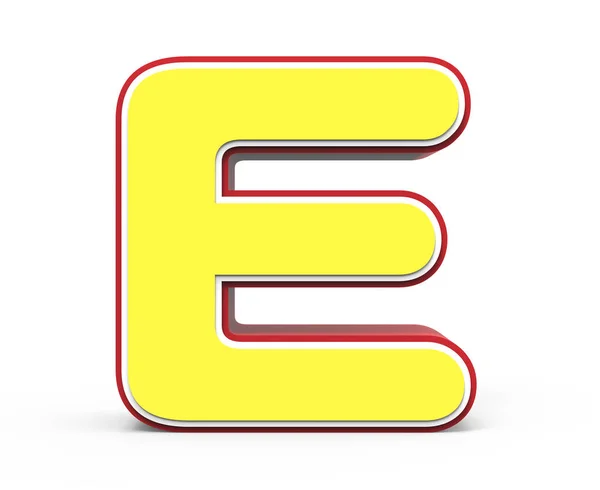 Žlutá písmeno E — Stock fotografie