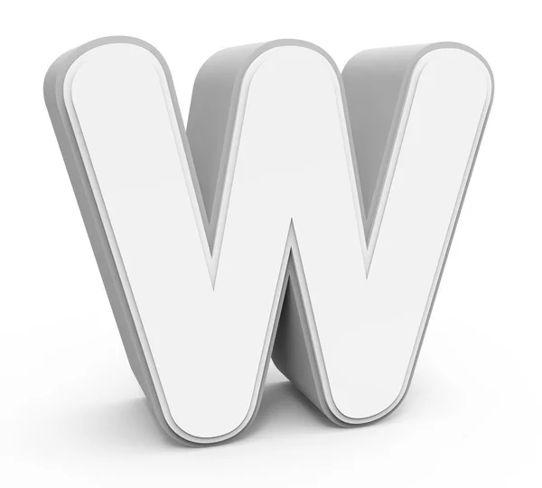 Gray letter W — Stock Photo, Image