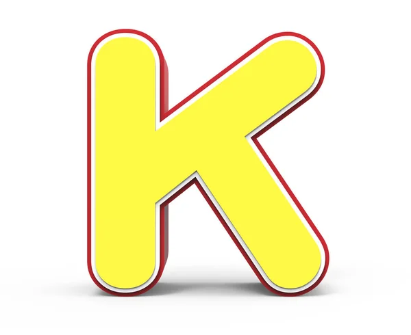 黄色字母 K — 图库照片