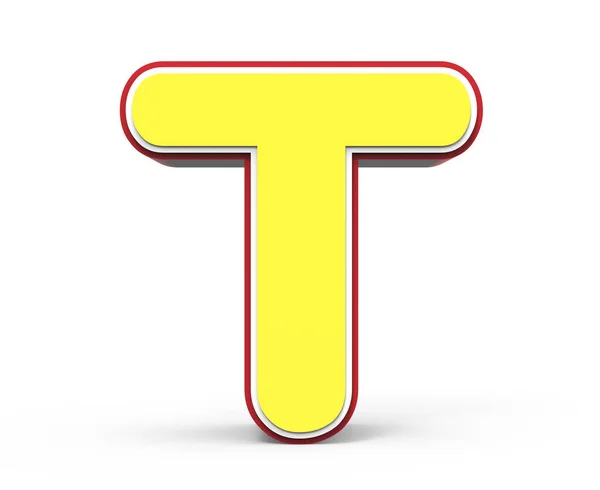 Yellow letter T — Stock Photo, Image
