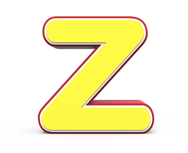 Gele letter Z — Stockfoto