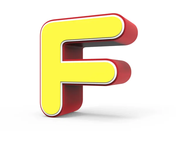 Yellow letter F — Stock Photo, Image