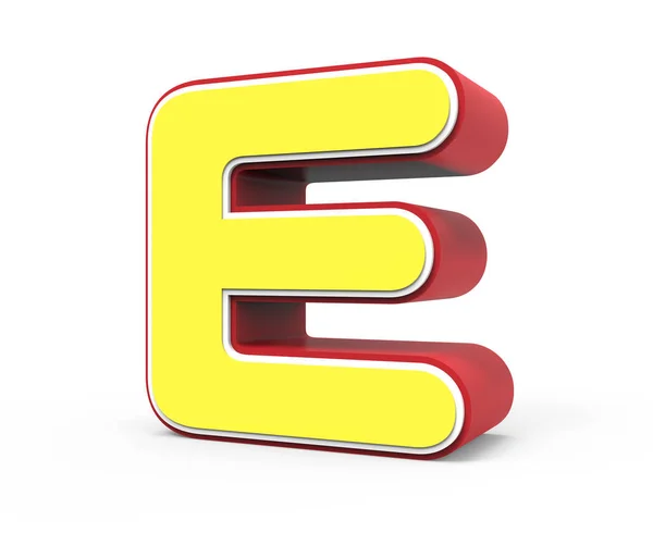 Желтая буква E — стоковое фото