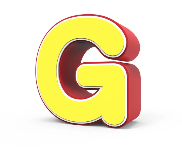 Lettera gialla G — Foto Stock