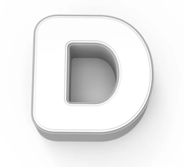 Witte letter D — Stockfoto