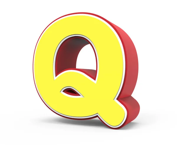 Yellow letter Q — Stock Photo, Image