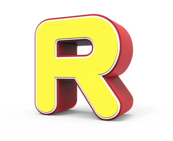 Gele letter R — Stockfoto