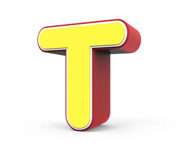 Yellow letter T — Stock Photo, Image