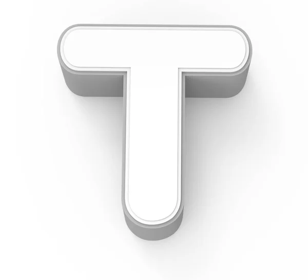 Vita bokstaven T — Stockfoto