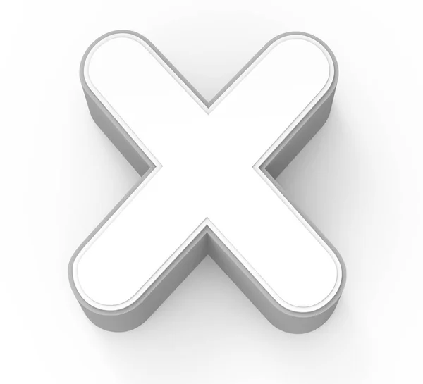 Beyaz harf X — Stok fotoğraf