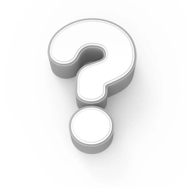 White question mark — Stock Photo, Image