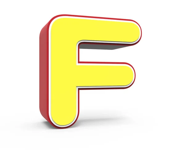 黄色字母 F — 图库照片