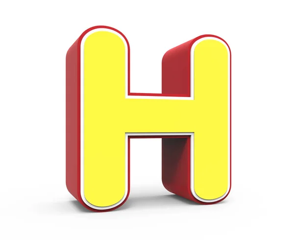 Žlutá písmeno H — Stock fotografie