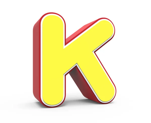 Yellow letter K — Stock Photo, Image