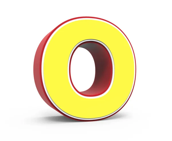 Желтая буква O — стоковое фото