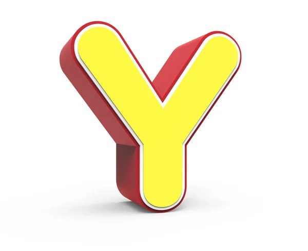 Yellow letter Y — Stock Photo, Image