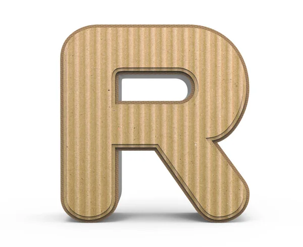 Corrugated letter R — Stock Photo, Image