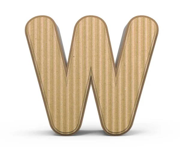 Corrugated letter W — Stock Photo, Image